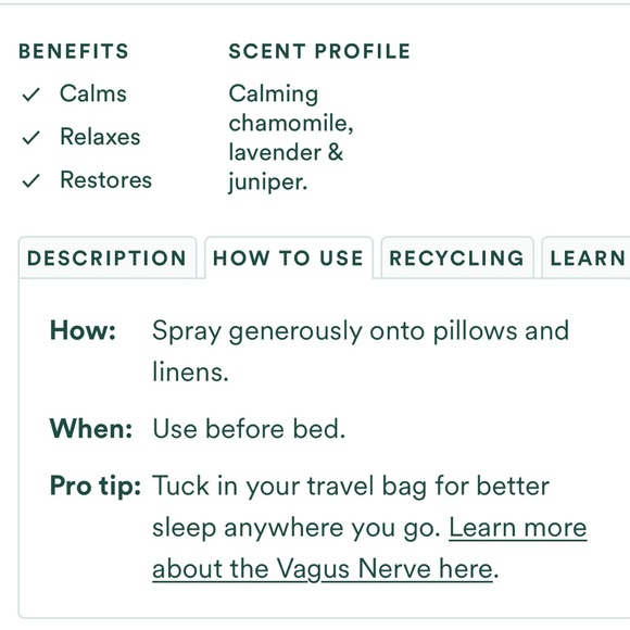 Osea Vagus Nerve Pillow Mist 3.4 fl oz - Picture 4 of 5